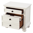 Queen Bedroom Set-White-Storage Bed with Drawers- 2-Piece Set Bed and Nightstand