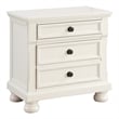 Queen Bedroom Set-White-Storage Bed with Drawer-3-Piece with Bed-Two Nightstands