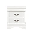 Full Size Bedroom Set- White Finish- 2-Piece Set with Bed and Nightstand