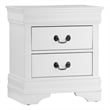 Full Size Bedroom Set- White Finish- 2-Piece Set with Bed and Nightstand