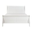 Full Size Bedroom Set- White Finish- 2-Piece Set with Bed and Nightstand