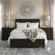 Queen Bedroom Set-Brown-Storage Bed with Drawer-3-Piece with Bed-Two Nightstand