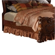 Queen Size Bedroom Set- Brown Finish- 2-Piece Set with Bed and Nightstand