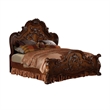 Queen Size Bedroom Set- Brown Finish- 3-Piece Set with Bed and Two Nightstands