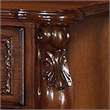 Queen Size Bedroom Set- Brown Finish- 3-Piece Set with Bed and Two Nightstands