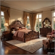 Queen Bedroom Set-Wood Design-Brown-5-Piece Set-Bed-2 Nightstand-Dresser-Mirror