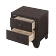 Queen Size Bedroom Set- Brown Finish- 3-Piece Set with Bed and Two Nightstands