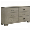 Queen Size Bedroom Set-Gray-Panel Headboard-4-Piece Set-Bed-2 Nightstand-Dresser