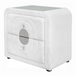 Queen Size Bedroom Set- White Finish- 2-Piece Set with Bed and Nightstand