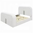Queen Size Bedroom Set- White Finish- 3-Piece Set with Bed and Two Nightstands