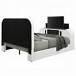 Queen Size Bedroom Set- White Finish- 3-Piece Set with Bed and Two Nightstands