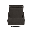 Mey Wall Hugger Manual Recliner Chair w Pocket- Dark Brown Faux Leather