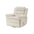 Oxy Swivel Manual Reclining Chair- Foam Pillow Arms- Beige Microfiber