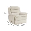 Oxy Swivel Manual Reclining Chair- Foam Pillow Arms- Beige Microfiber