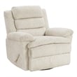 Oxy Swivel Manual Reclining Chair- Foam Pillow Arms- Beige Microfiber