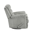 Oxy Swivel Manual Reclining Chair- Foam Pillow Arms- Gray Microfiber