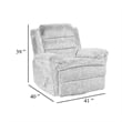 Oxy Swivel Manual Reclining Chair- Foam Pillow Arms- Gray Microfiber