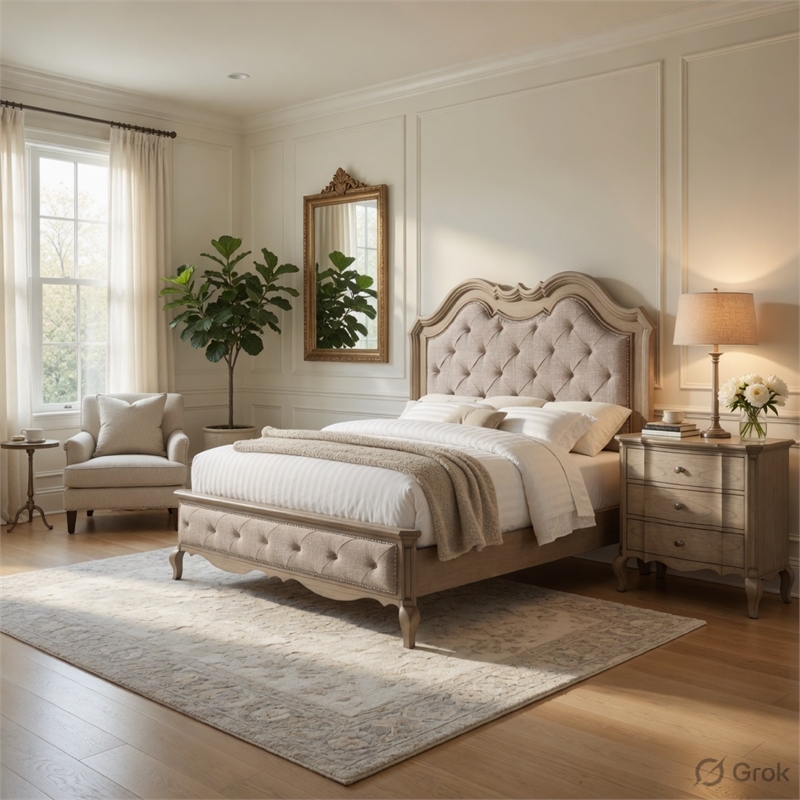 Queen Size Bedroom Set-Brown-Storage Bed with Drawers-2-Piece Set-Bed-Nightstand