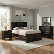 Queen Size Bedroom Set- Wood Design-5-Piece Set- Bed-2 Nightstand-Dresser-Mirror