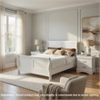 Queen Size Bedroom Set- White Finish- 3-Piece Set with Bed and 2 Nightstand