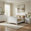 Full Size Bedroom Set- White Finish- 2-Piece Set with Bed and 1 Nightstand