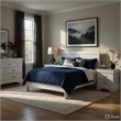 Full Size Bedroom Set- White Finish- 2-Piece Set with Bed and 1 Nightstand
