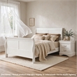 Full Size Bedroom Set- White Finish- 2-Piece Set with Bed and 1 Nightstand