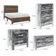 Queen Size Bedroom Set- White Finish- 5-Piece Set with Bed and Two Nightstands
