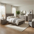 Full Size Bedroom Set- Gray-5-Piece Set with Bed-Nightstand-2 Dresser-Mirror