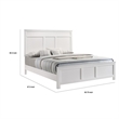 Aani King Size Bed- Framed Headboard- Farmhouse White Finish