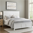 Aani King Size Bed- Framed Headboard- Farmhouse White Finish