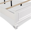 Umi King Size Bed- Solid Wood Panel Headboard- Farmhouse White