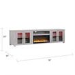 Tony Electric Fireplace TV Stand Cabinet with Heater- 70 Inch Walnut White