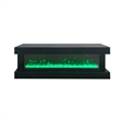 Vista LED Fireplace TV Stand Cabinet with Bluetooth Speaker- 71 Inch Black