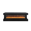 Vista LED Fireplace TV Stand Cabinet with Bluetooth Speaker- 71 Inch Black