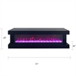 Vista LED Fireplace TV Stand Cabinet with Bluetooth Speaker- 71 Inch Black