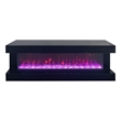 Vista LED Fireplace TV Stand Cabinet with Bluetooth Speaker- 71 Inch Black