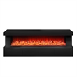 Dori LED Fireplace TV Stand Cabinet with Bluetooth Speaker- 71 Inch Black