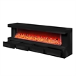 Dori LED Fireplace TV Stand Cabinet with Bluetooth Speaker- 71 Inch Black
