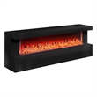 Dori LED Fireplace TV Stand Cabinet with Bluetooth Speaker- 71 Inch Black