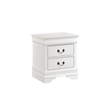 Full Size Bedroom Set-Wood Design-White-4-Piece Set -Bed-Nightstand-Dresser