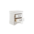 Full Size Bedroom Set-Wood Design-White-4-Piece Set -Bed-Nightstand-Dresser