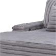 Mony Oversized Sofa Chaise Lounge Chair- USB- Cupholders- Gray Corduroy