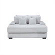 Mony Oversized Sofa Chaise Lounge Chair- USB- Cupholders- Gray Corduroy