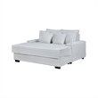 Mony Oversized Sofa Chaise Lounge Chair- USB- Cupholders- Gray Corduroy