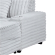 Mony Oversized Sofa Chaise Lounge Chair- USB- Cupholders- Gray Corduroy