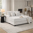 Mony Oversized Sofa Chaise Lounge Chair- USB- Cupholders- Gray Corduroy