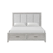 Ion King Bed- Storage Footboard- Picture Frame Moldings- Gray Wood