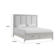 Ion King Bed- Storage Footboard- Picture Frame Moldings- Gray Wood