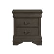 Queen Size Bedroom Set- Gray Finish- 3-Piece Set with Bed and Two Nightstands